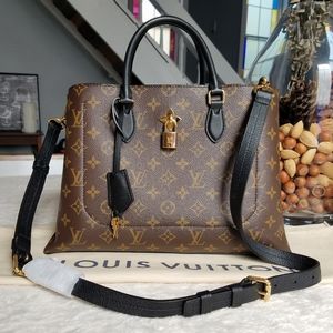 💕Louis Vuitton Flower Monogram Satchel Black